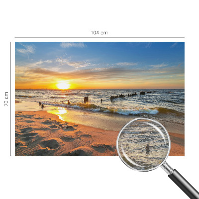 Dekoracyjna fototapeta na ścianę z motywem plażowego zachodu