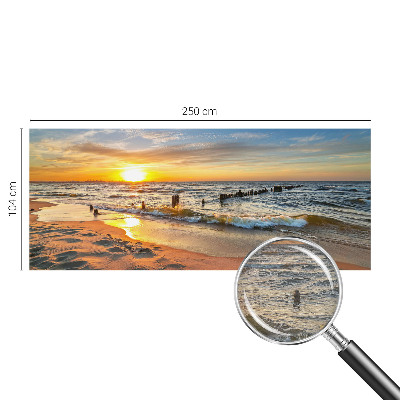 Dekoracyjna fototapeta na ścianę z motywem plażowego zachodu