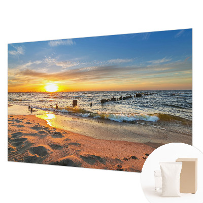 Dekoracyjna fototapeta na ścianę z motywem plażowego zachodu