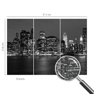 Nowoczesna fototapeta do salonu Nowoczesna fototapeta do salonu Nocna metropolia