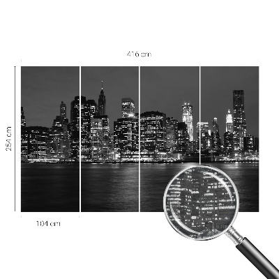 Nowoczesna fototapeta do salonu Nowoczesna fototapeta do salonu Nocna metropolia