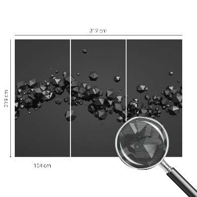 Nowoczesna fototapeta do salonu Czarne bryły