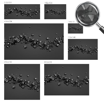 Nowoczesna fototapeta do salonu z motywem czarnych brył