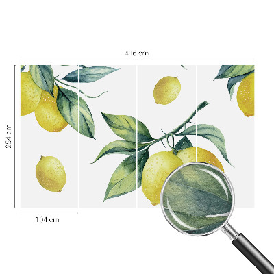 Tapeta fotograficzna fizelinowa Cytrynowy motyw