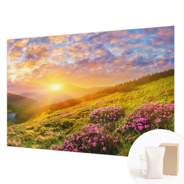 Nowoczesna fototapeta do salonu Górski zachód