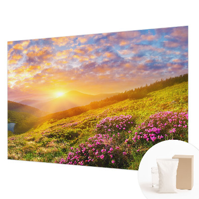 Nowoczesna fototapeta do salonu Górski zachód