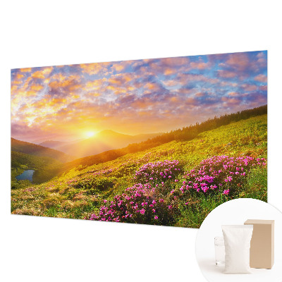 Nowoczesna fototapeta do salonu Górski zachód