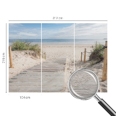 Tapeta fotograficzna fizelinowa Drewniany chodnik