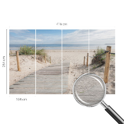 Tapeta fotograficzna fizelinowa z motywem drewnianego chodnika