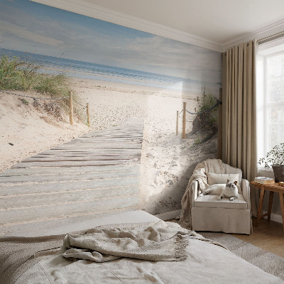 Tapeta fotograficzna fizelinowa Drewniany chodnik