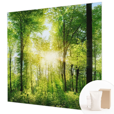 Nowoczesna fototapeta do salonu z motywem leśnej harmonii