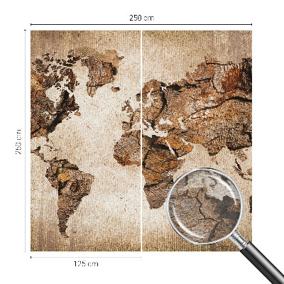 Tapeta fotograficzna fizelinowa Drewniana mapa