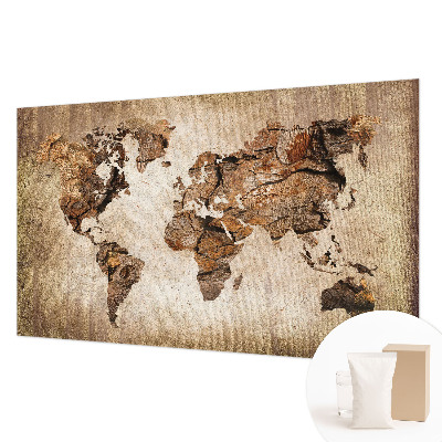 Tapeta fotograficzna fizelinowa Drewniana mapa