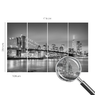 Fototapeta na ścianę z motywem mostu i panoramą metropolii