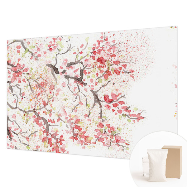 Nowoczesna fototapeta do salonu Kwitnące gałęzie