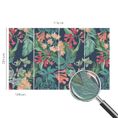 Fototapeta fizelinowa do sypialni Fototapeta fizelinowa do sypialni Kwiaty tropikalne