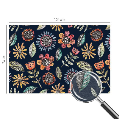 Nowoczesna fototapeta do salonu Kwiatowa mozaika