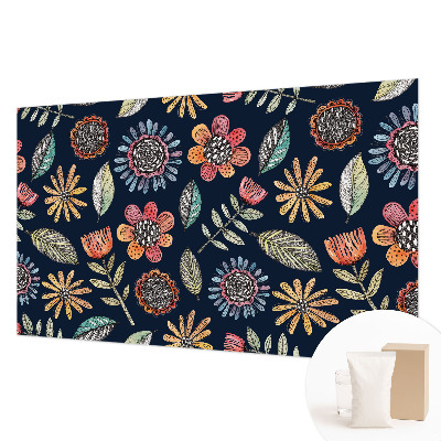 Nowoczesna fototapeta do salonu Kwiatowa mozaika