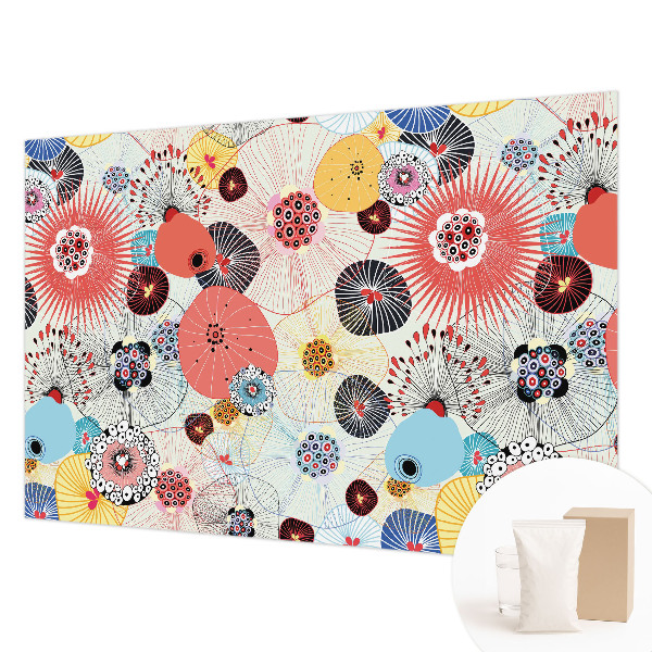 Fototapeta fizelinowa do sypialni Kolorowe kwiaty