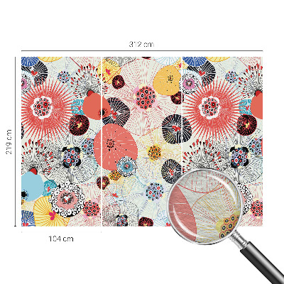 Fototapeta fizelinowa do sypialni Kolorowe kwiaty