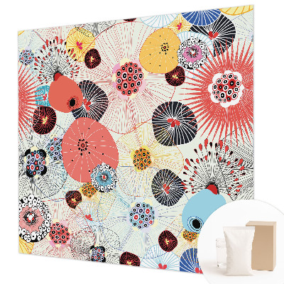 Fototapeta fizelinowa do sypialni Kolorowe kwiaty