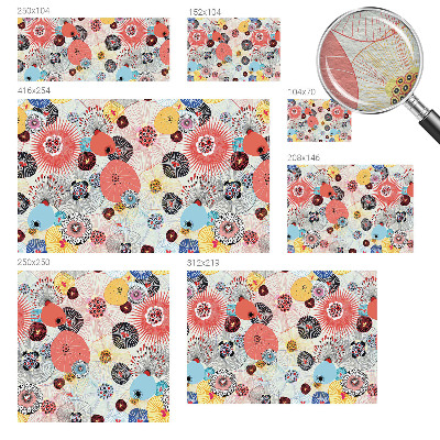 Fototapeta fizelinowa do sypialni Kolorowe kwiaty