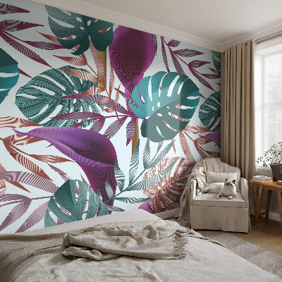 Nowoczesna fototapeta do salonu Tropikalna kompozycja
