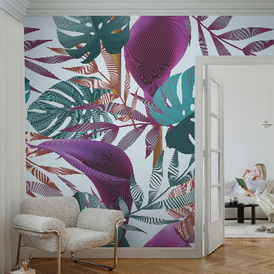 Nowoczesna fototapeta do salonu Tropikalna kompozycja