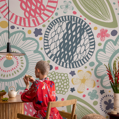 Fototapeta fizelinowa z nadrukiem Kwiatowe wzory