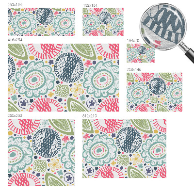 Fototapeta fizelinowa z nadrukiem Kwiatowe wzory