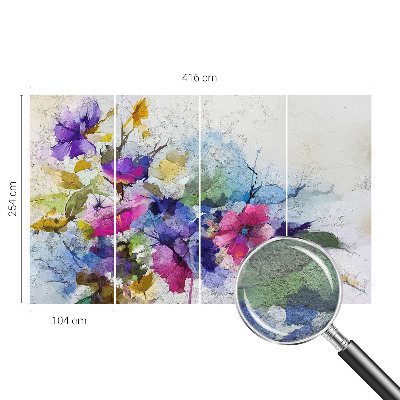 Fototapeta fizelinowa do sypialni Abstrakcyjne kwiaty