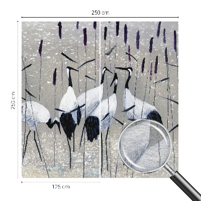 Fototapeta fizelinowa do sypialni Fototapeta fizelinowa do sypialni Harmonijne żurawie