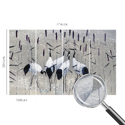 Fototapeta fizelinowa do sypialni Fototapeta fizelinowa do sypialni Harmonijne żurawie