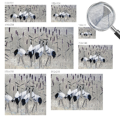 Fototapeta fizelinowa do sypialni Fototapeta fizelinowa do sypialni Harmonijne żurawie