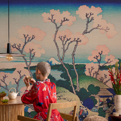 Tapeta fotograficzna fizelinowa Kwitnące wiśnie