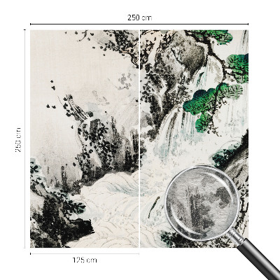 Tapeta fotograficzna z motywem wodospadu przedstawionego w naturalnym otoczeniu