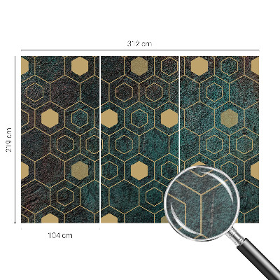 Tapeta fotograficzna fizelinowa Geometryczne heksagony