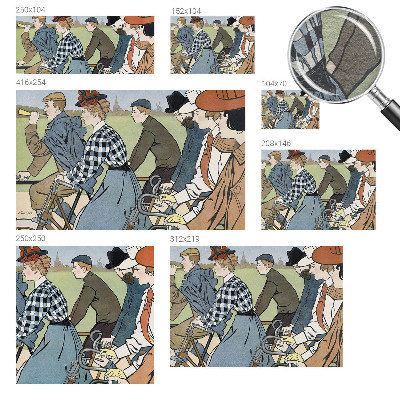 Nowoczesna fototapeta do salonu Rowerzyści vintage