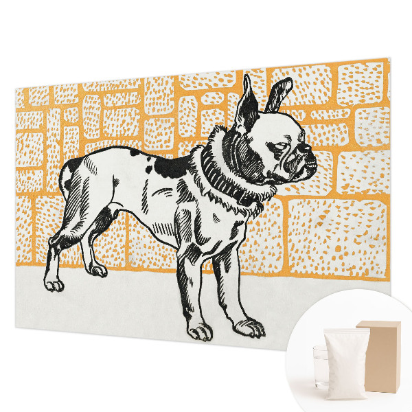 Dekoracyjna fototapeta na ścianę Pies retro