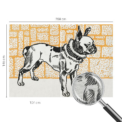 Dekoracyjna fototapeta na ścianę Pies retro