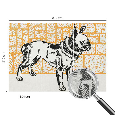 Dekoracyjna fototapeta na ścianę Pies retro