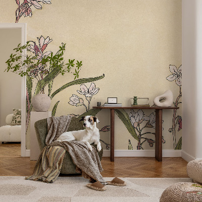 Fototapeta fizelinowa do sypialni Kwiatowa elegancja