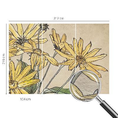 Tapeta fotograficzna Kwiaty akwarela