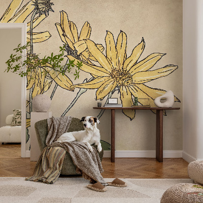 Tapeta fotograficzna Kwiaty akwarela