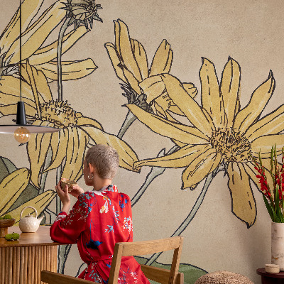 Tapeta fotograficzna Kwiaty akwarela