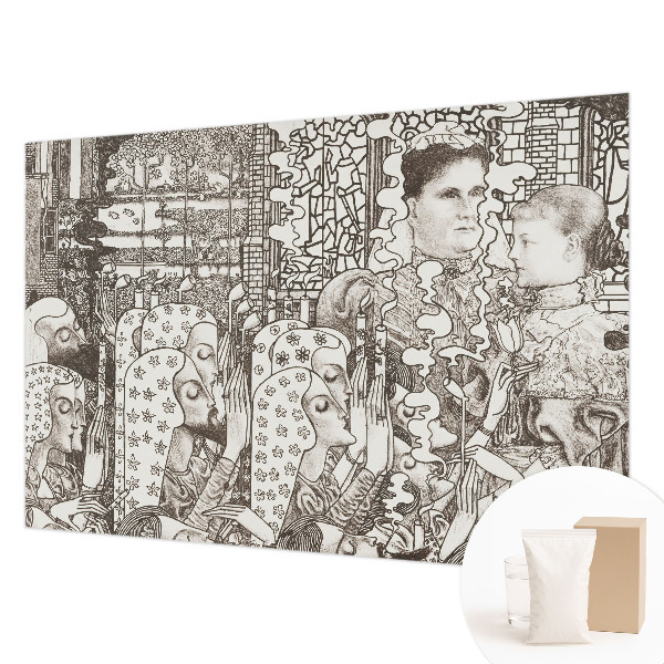 Nowoczesna fototapeta do salonu Kwiatowe portrety