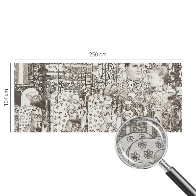 Nowoczesna fototapeta do salonu Kwiatowe portrety