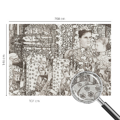 Nowoczesna fototapeta do salonu Kwiatowe portrety