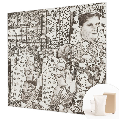 Nowoczesna fototapeta do salonu Kwiatowe portrety