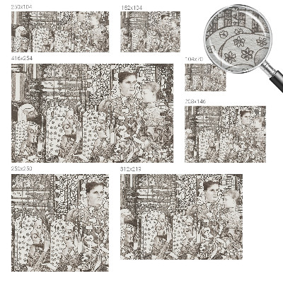 Nowoczesna fototapeta do salonu Kwiatowe portrety